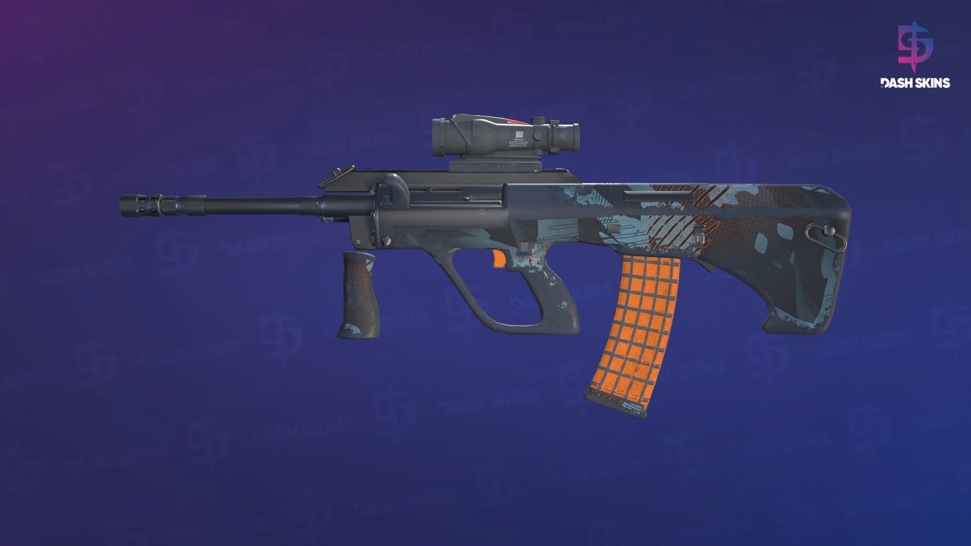 AUG | Amber Slipstream (Well-Worn) Screenshot Playside