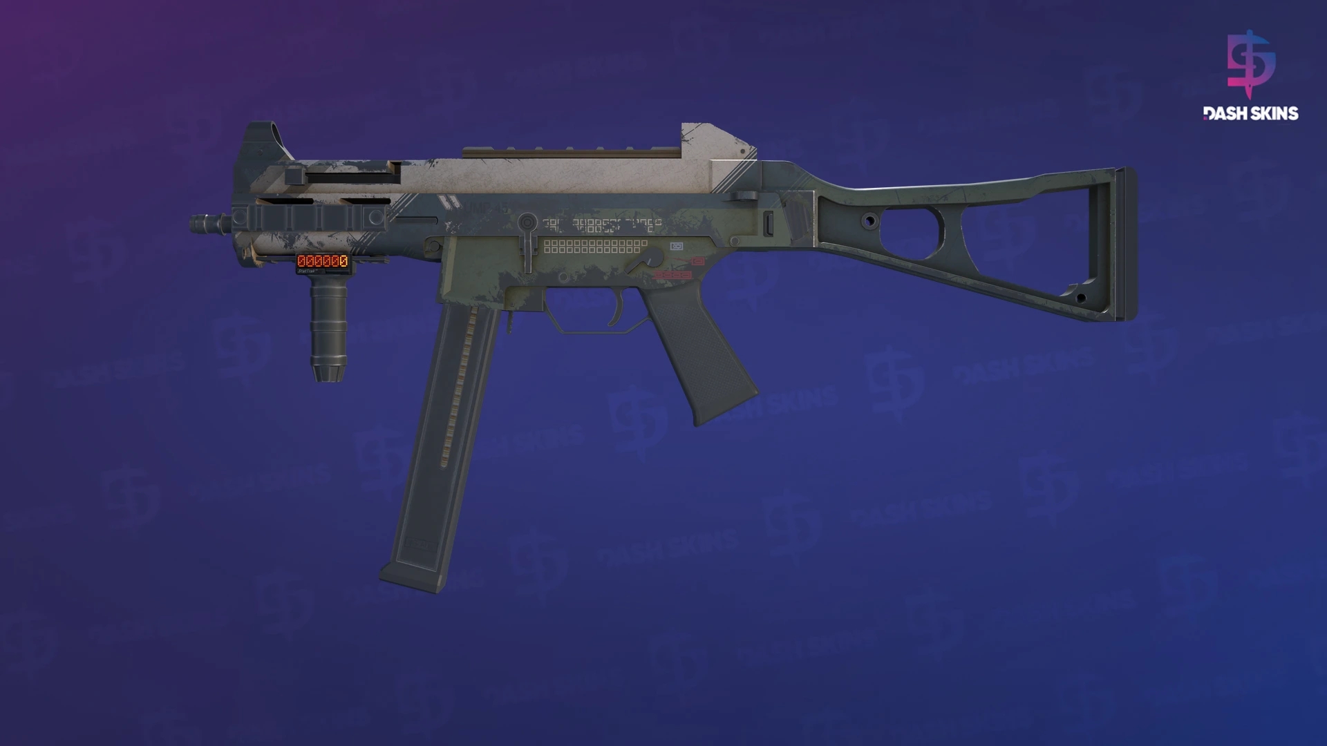 StatTrak™ UMP-45 | Corporal (Well-Worn) Screenshot Playside