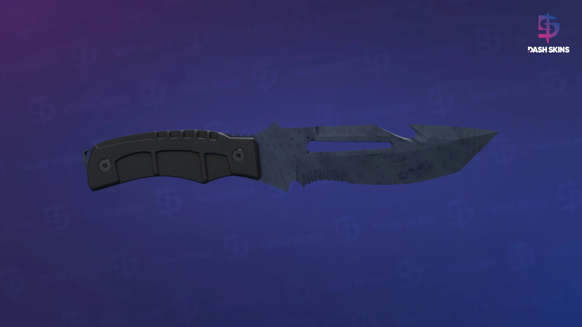 ★ Survival Knife | Blue Steel (Well-Worn) Screenshot Playside