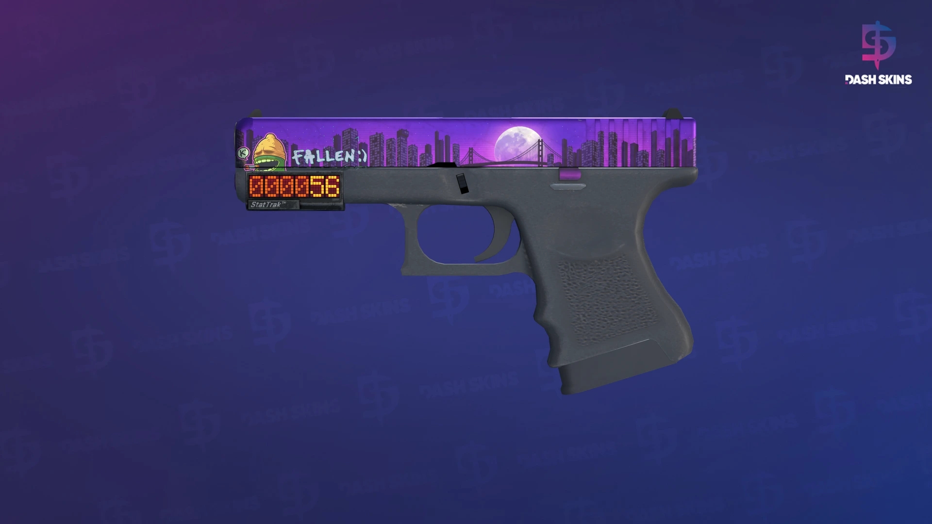 StatTrak™ Glock-18 | Moonrise (Minimal Wear) Screenshot Playside