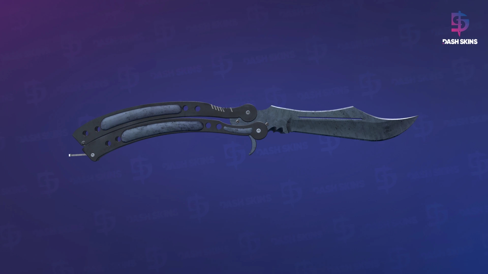 ★ StatTrak™ Butterfly Knife | Blue Steel (Minimal Wear) Screenshot Playside
