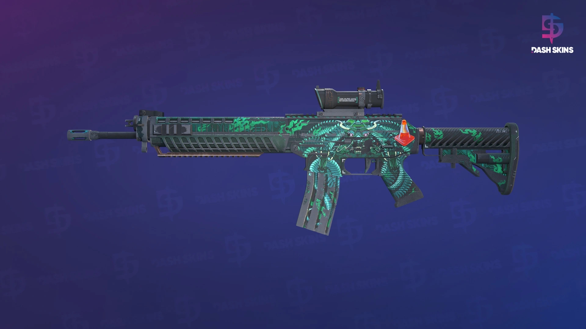 SG 553 | Dragon Tech (Battle-Scarred) Screenshot Playside