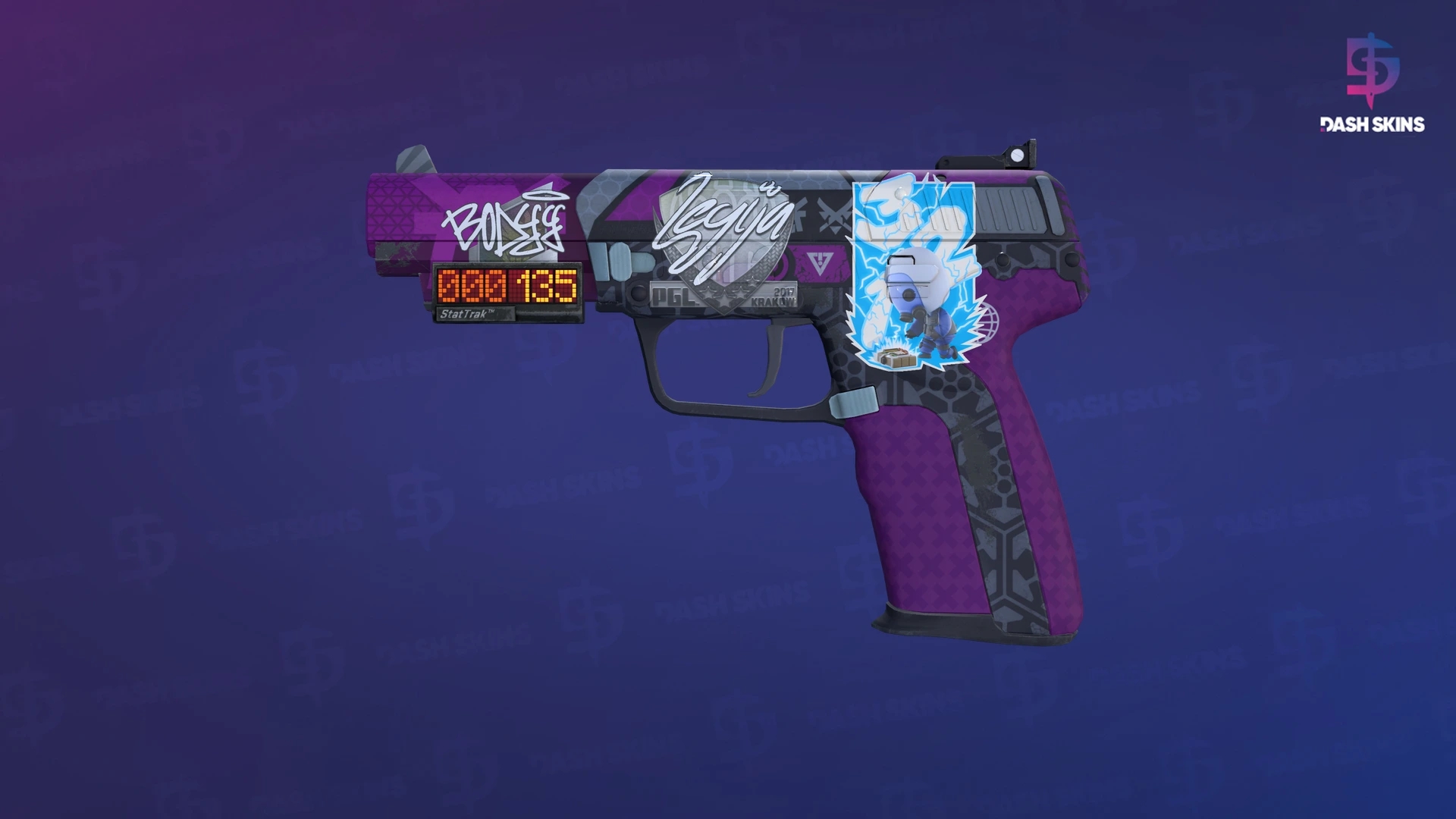 StatTrak™ Five-SeveN | Violent Daimyo (Minimal Wear) Screenshot Playside