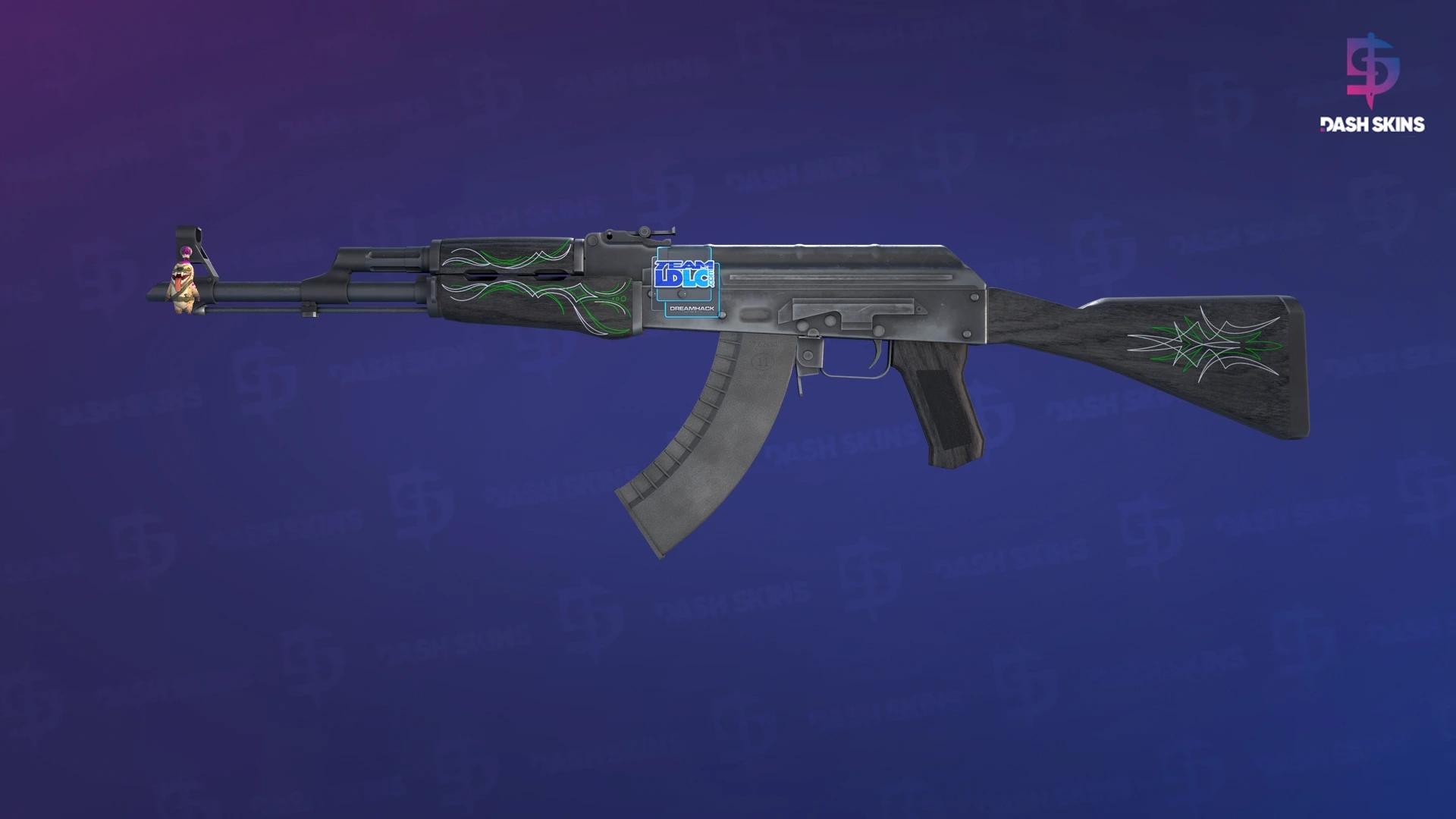 AK-47 | Emerald Pinstripe (Minimal Wear) Screenshot Playside