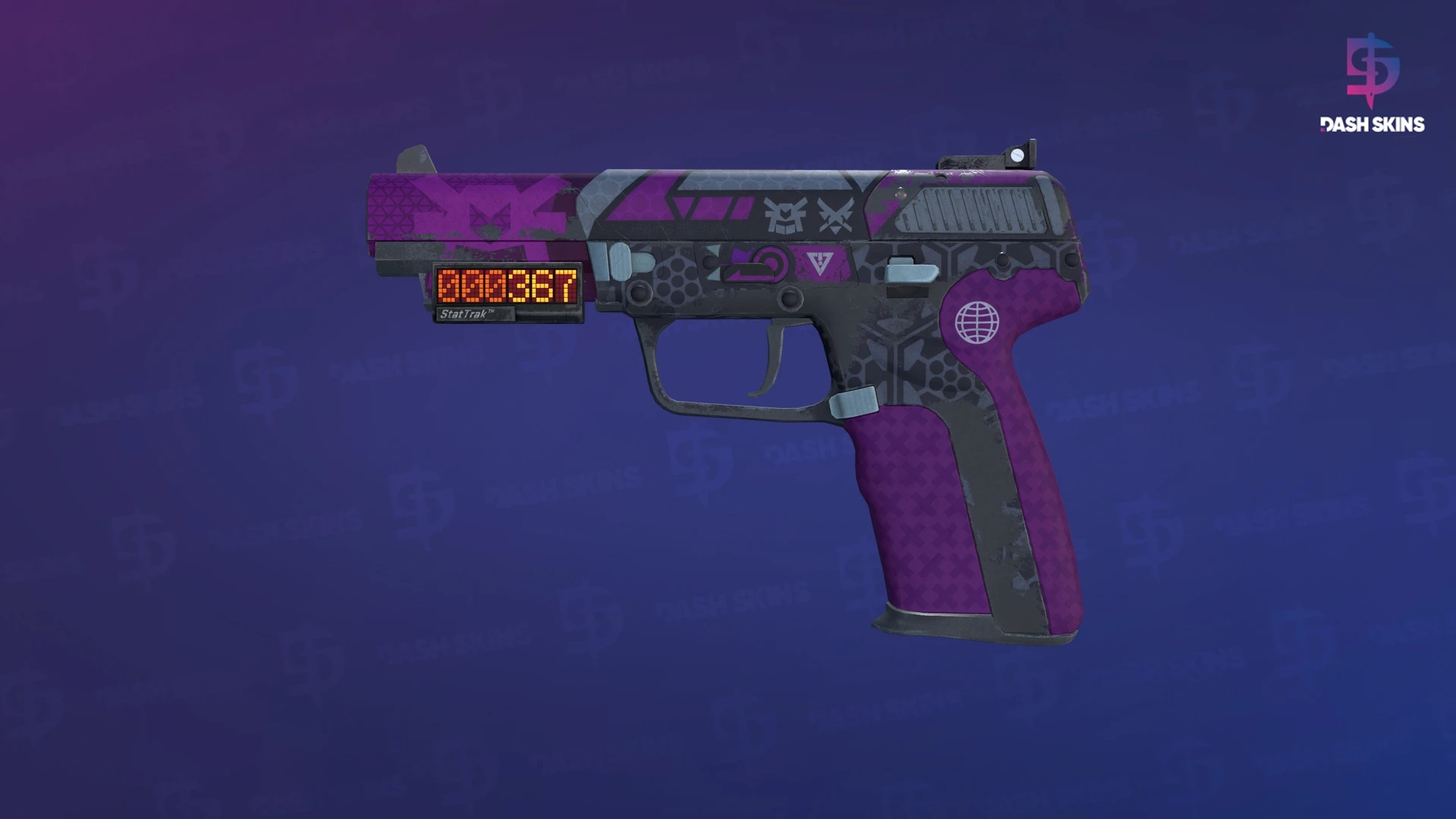 StatTrak™ Five-SeveN | Violent Daimyo (Well-Worn) Screenshot Playside