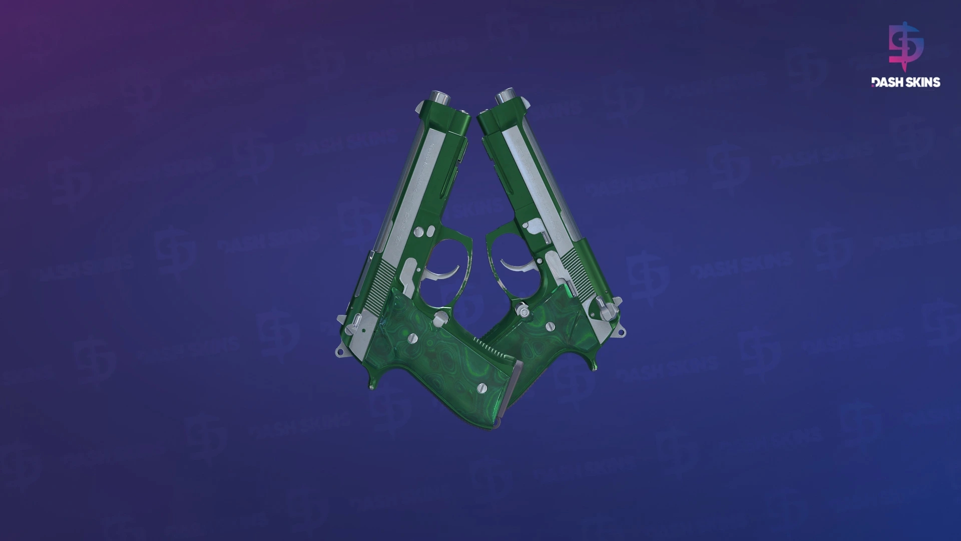 Dual Berettas | Polished Malachite (Minimal Wear) Screenshot Playside