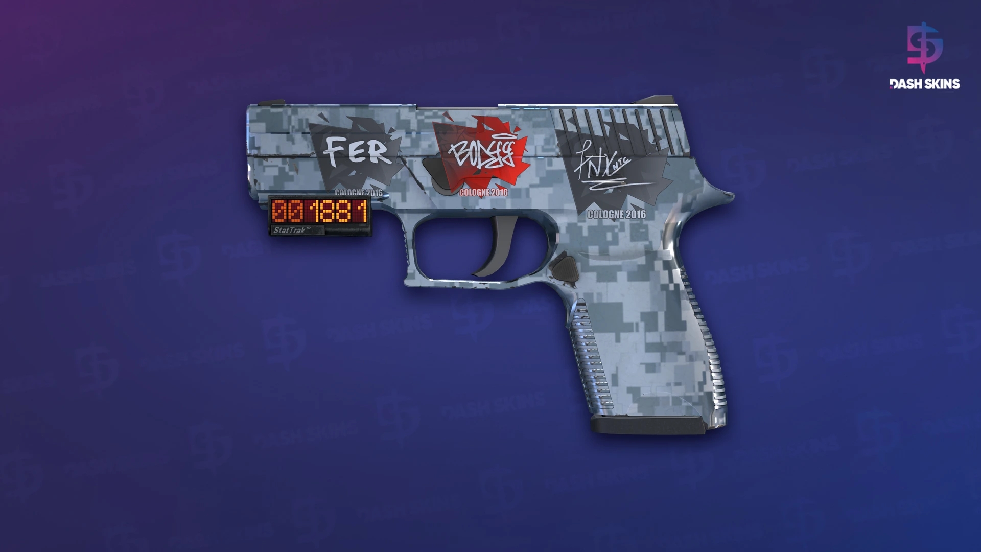 StatTrak™ P250 | Steel Disruption (Minimal Wear) Screenshot Playside