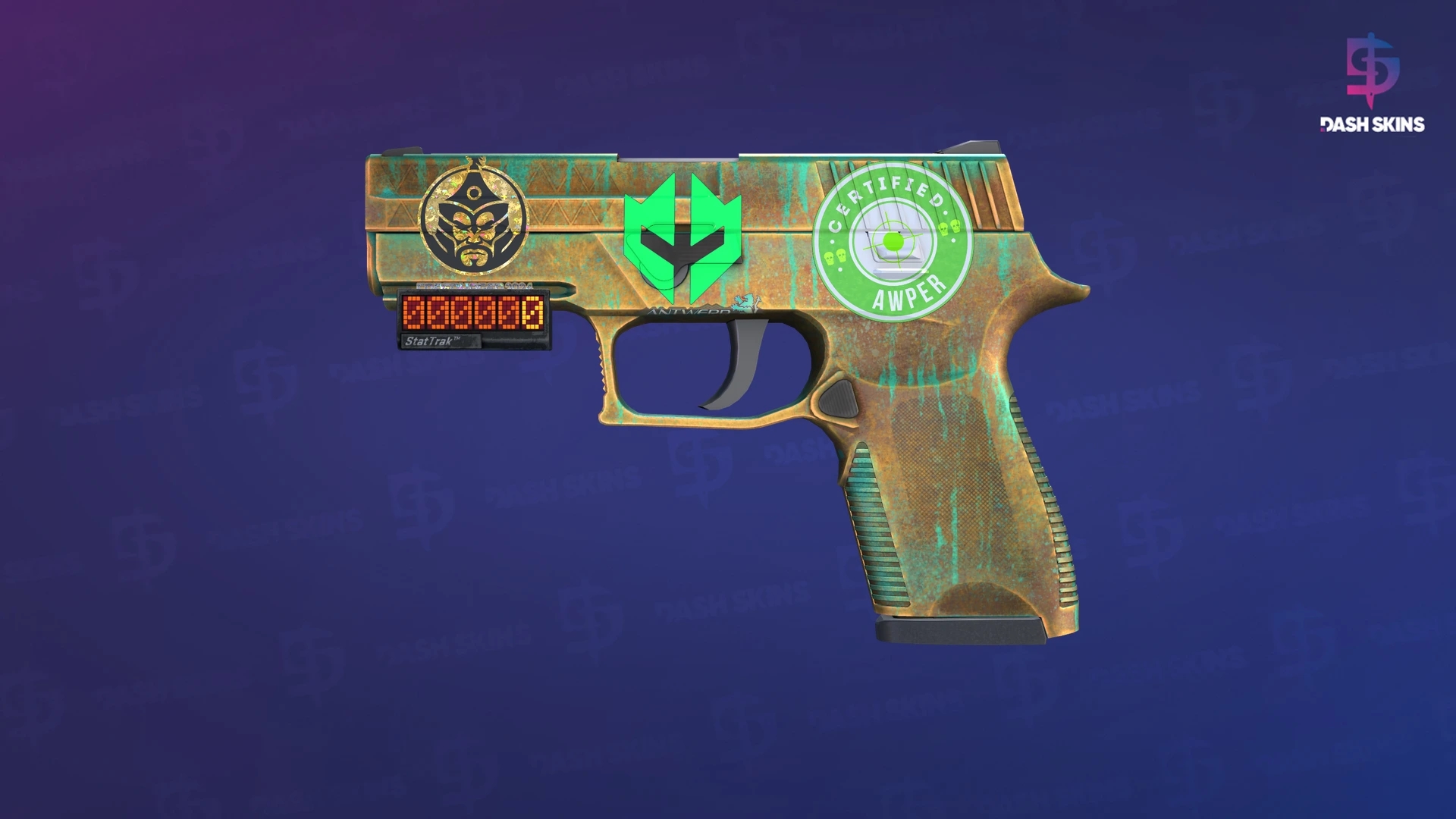 StatTrak™ P250 | Verdigris (Field-Tested) Screenshot Playside