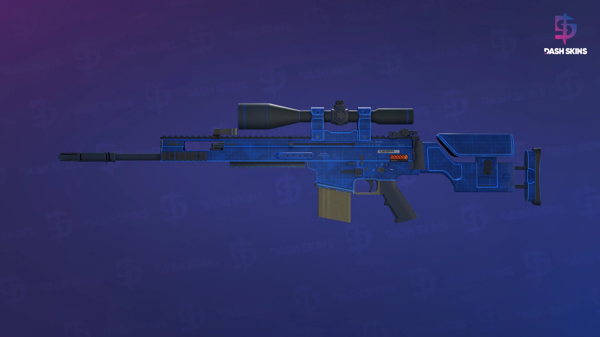 StatTrak™ SCAR-20 | Blueprint (Minimal Wear) Screenshot Playside
