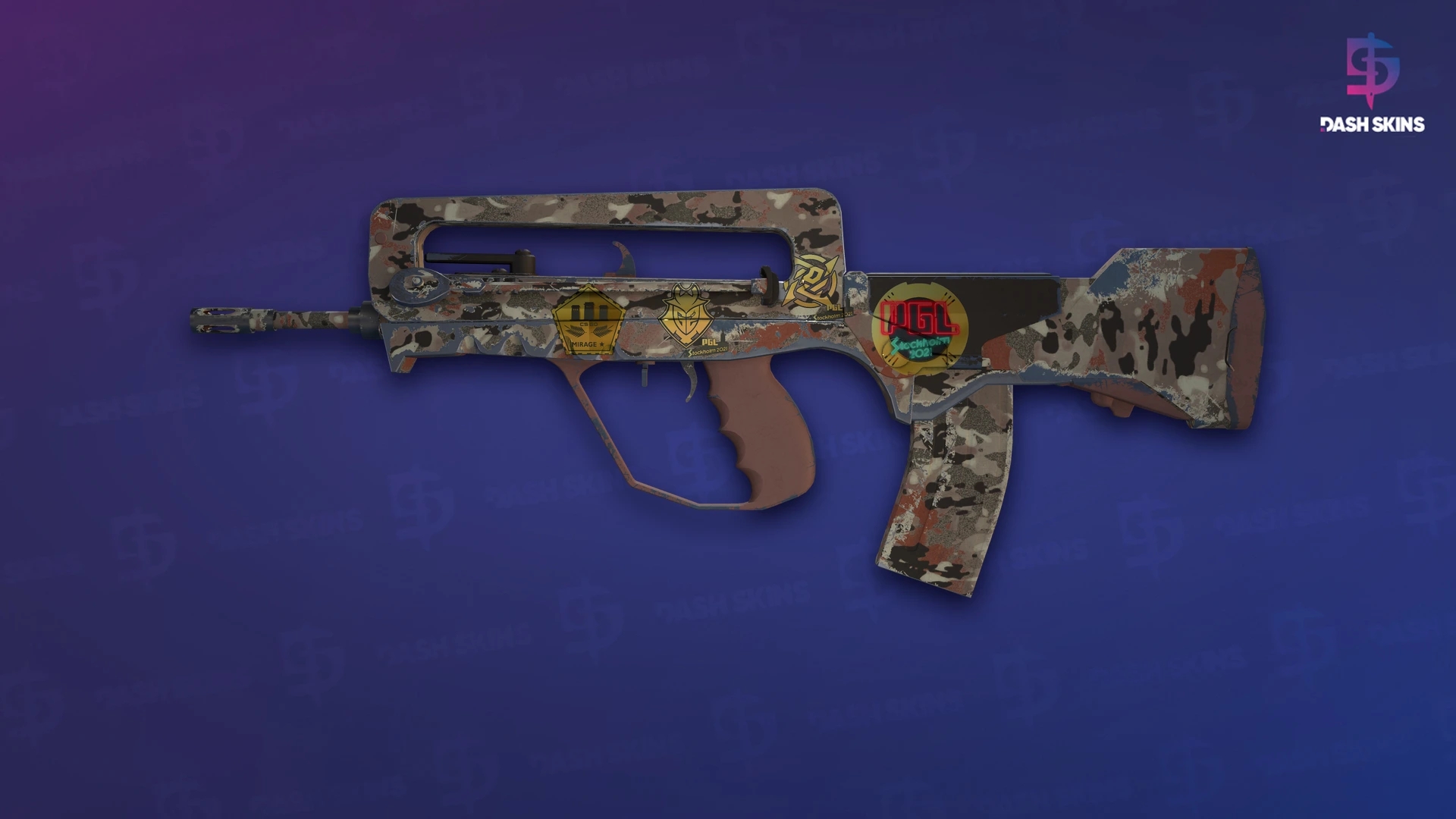 Souvenir FAMAS | CaliCamo (Field-Tested) Screenshot Playside