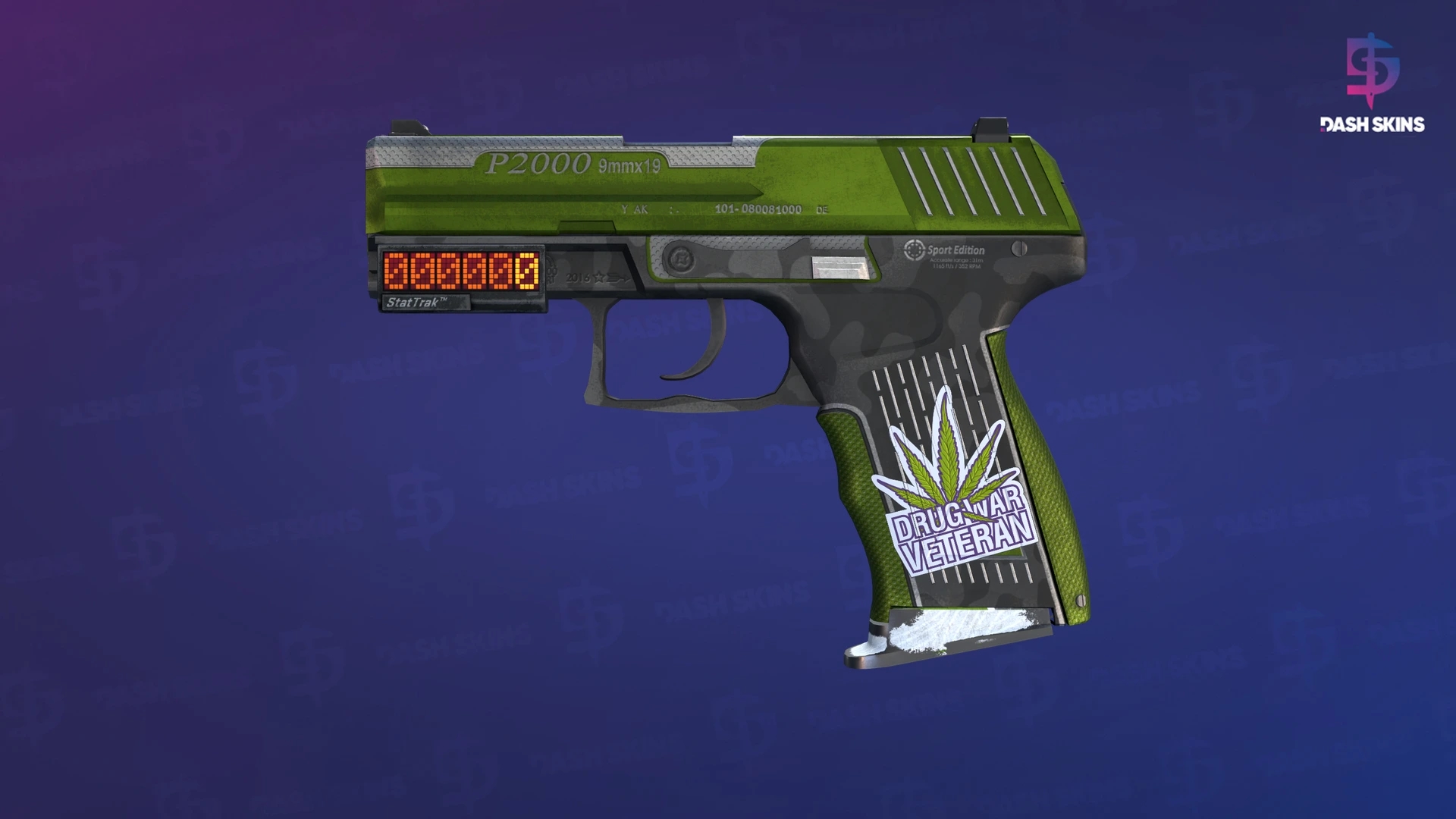 StatTrak™ P2000 | Turf (Well-Worn) Screenshot Playside