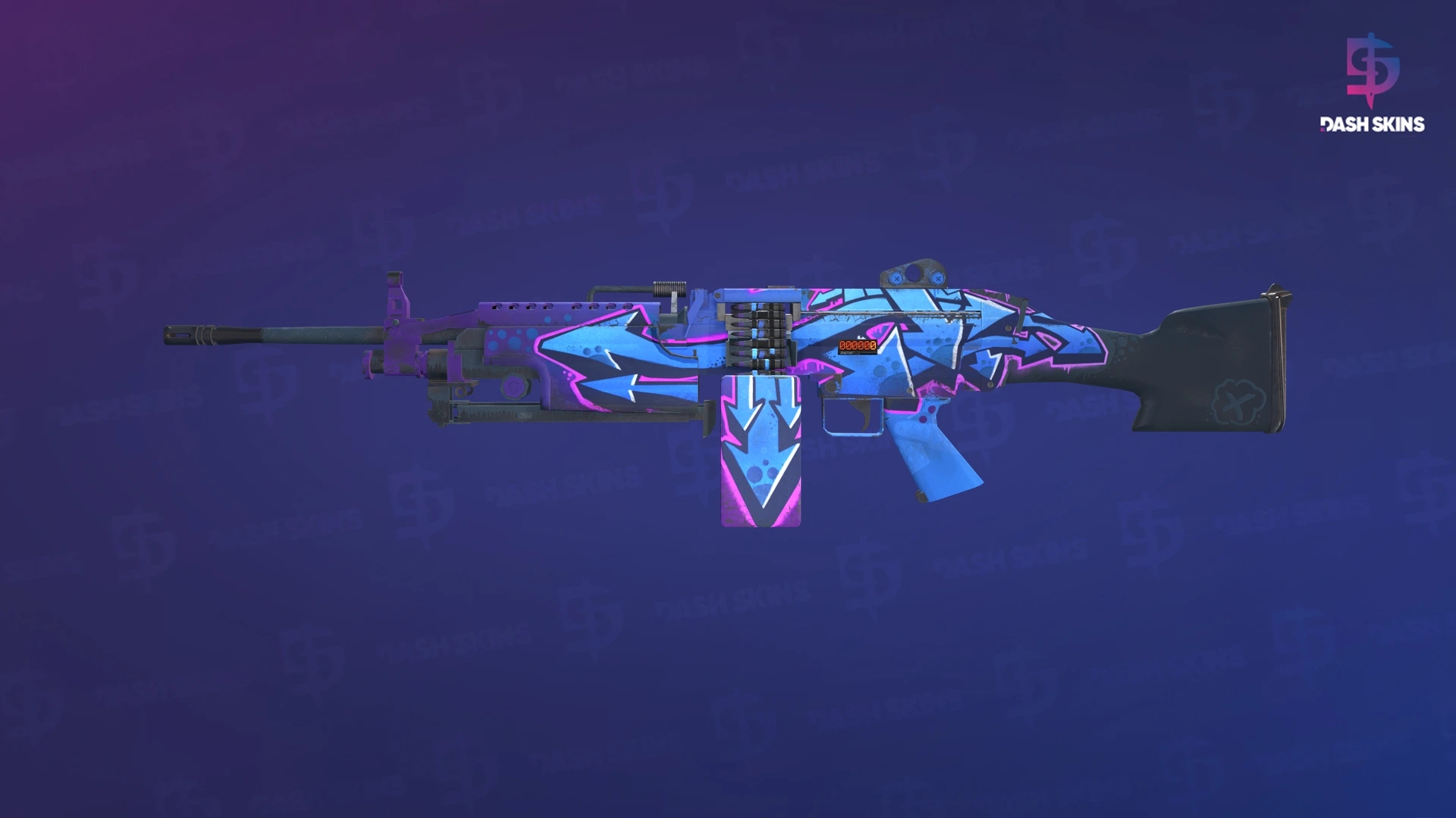 StatTrak™ M249 | Downtown (Minimal Wear) Screenshot Playside