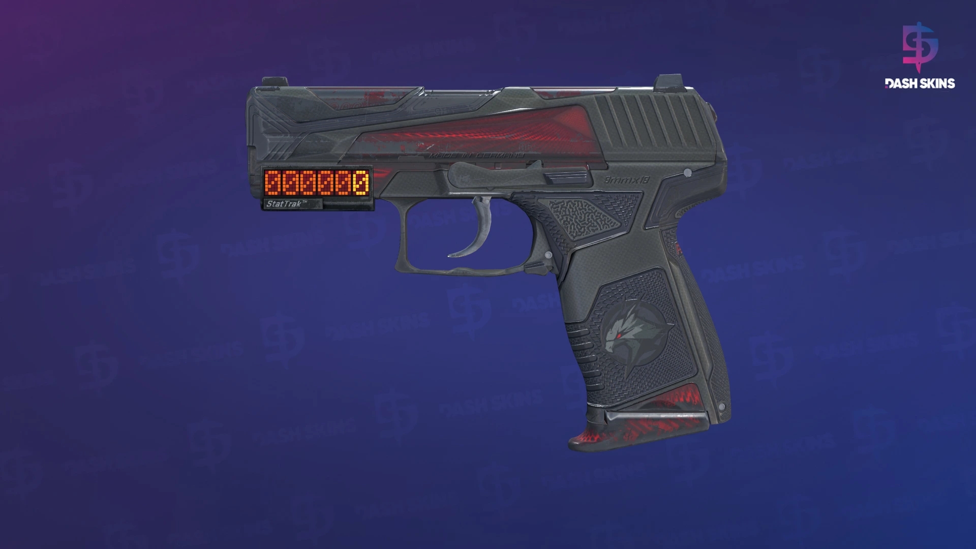 StatTrak™ P2000 | Red Wing (Well-Worn) Screenshot Playside