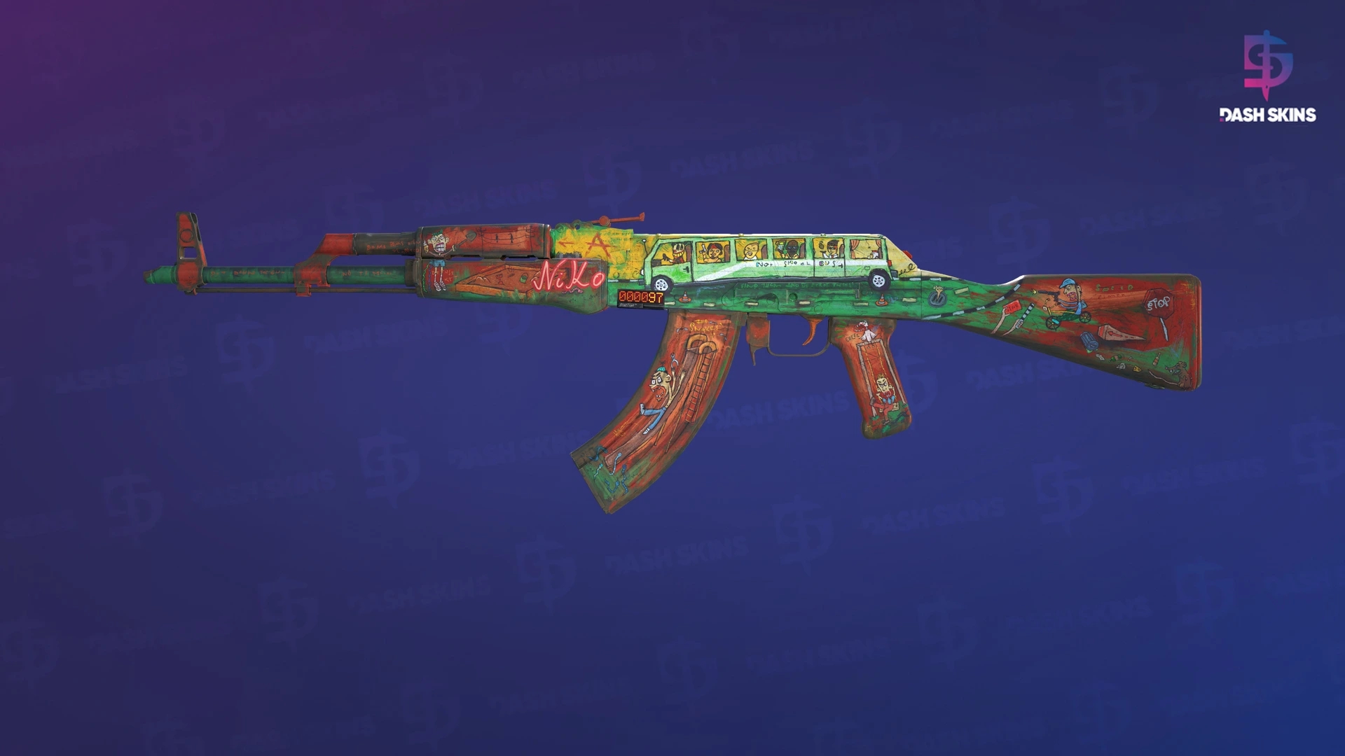StatTrak™ AK-47 | The Outsiders (Field-Tested) Screenshot Playside