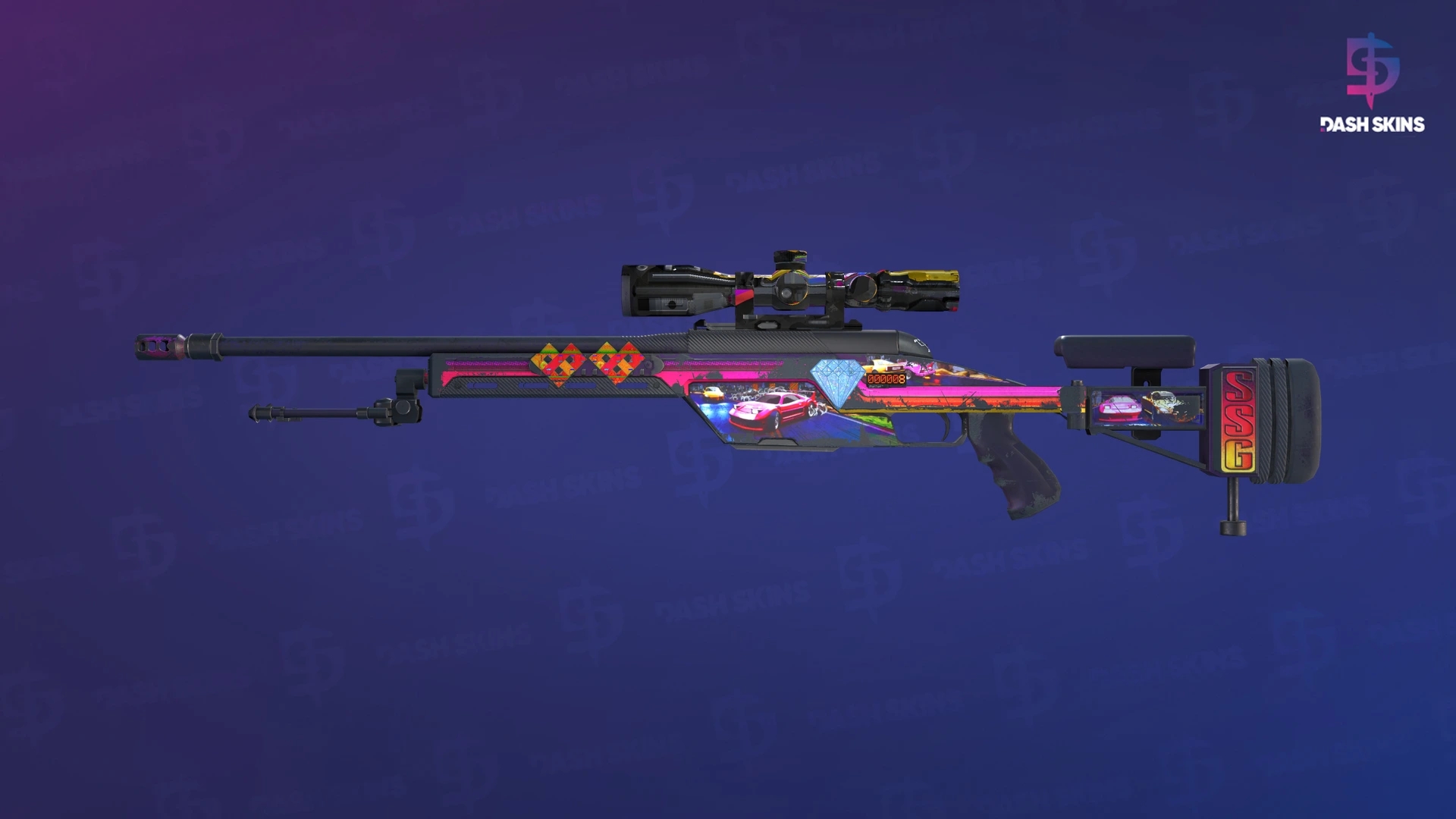 StatTrak™ SSG 08 | Turbo Peek (Well-Worn) Screenshot Playside