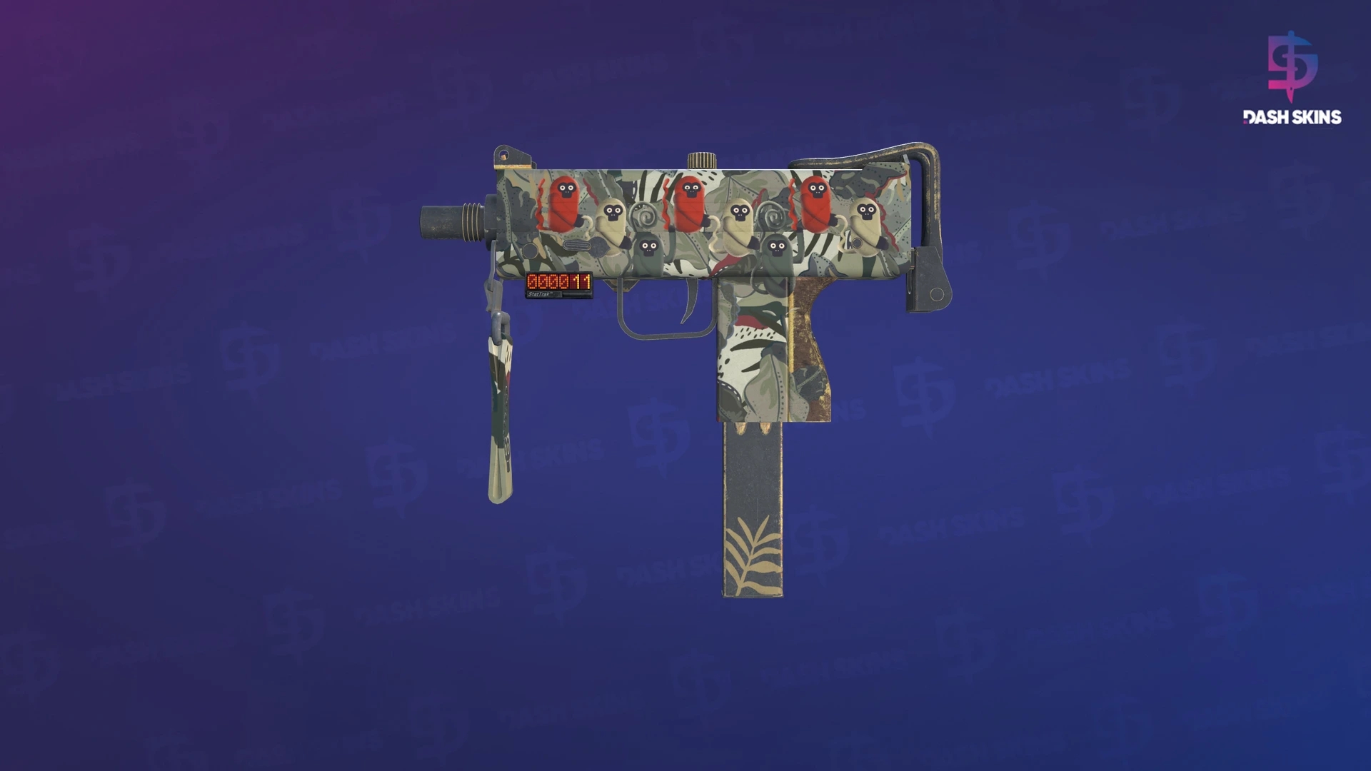 StatTrak™ MAC-10 | Monkeyflage (Minimal Wear) Screenshot Playside