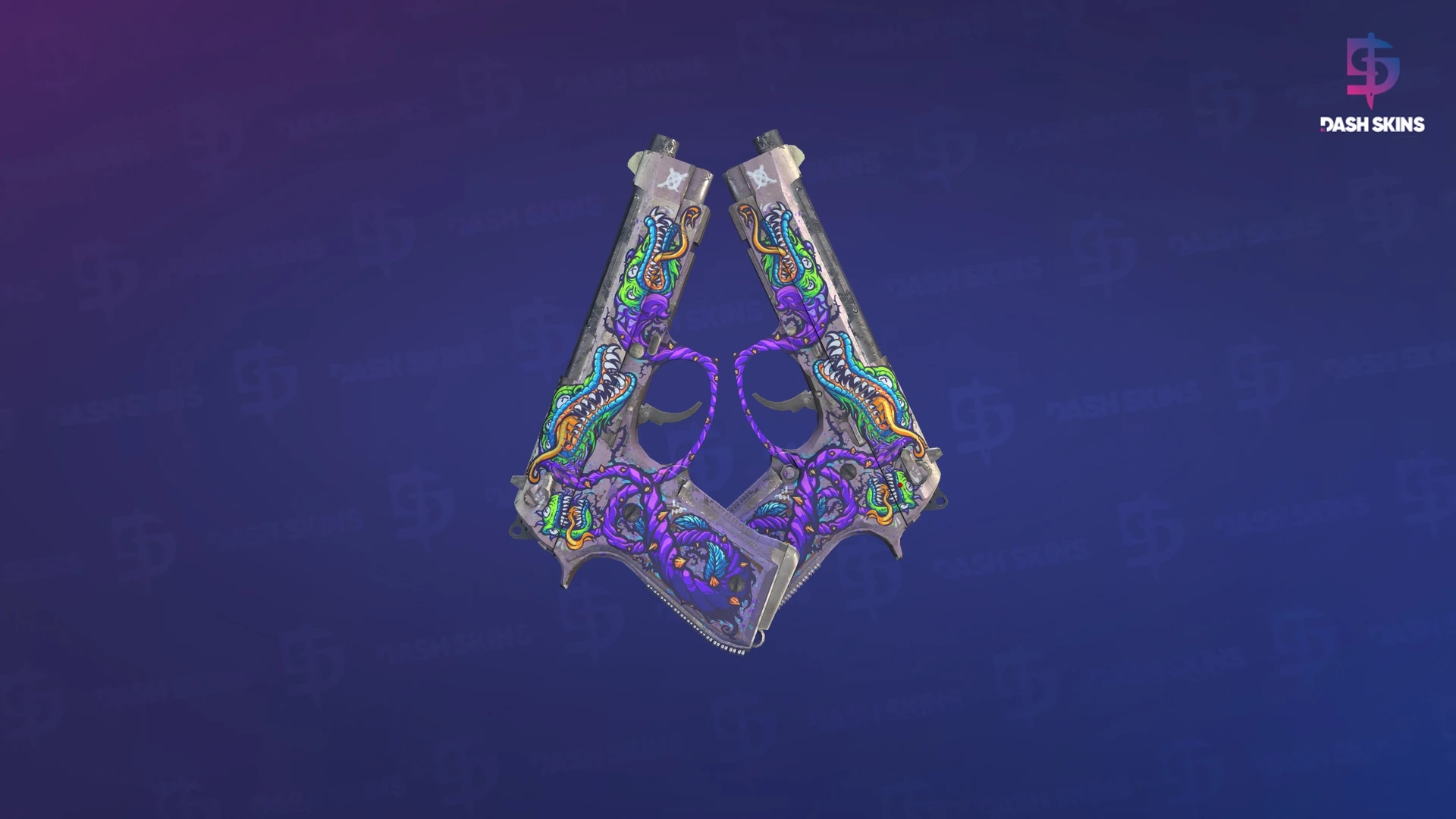 Dual Berettas | Flora Carnivora (Well-Worn) Screenshot Playside