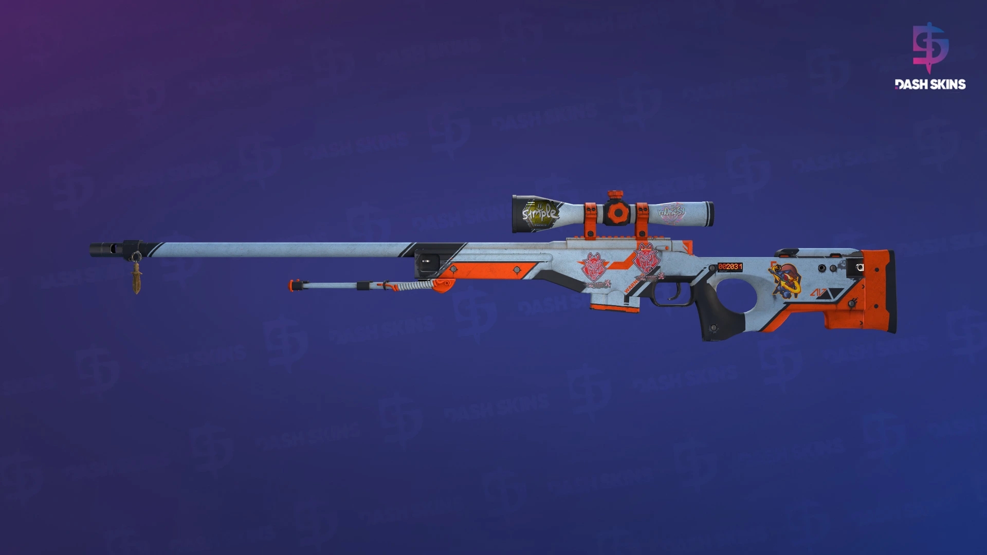 StatTrak™ AWP | Asiimov (Battle-Scarred) Screenshot Playside