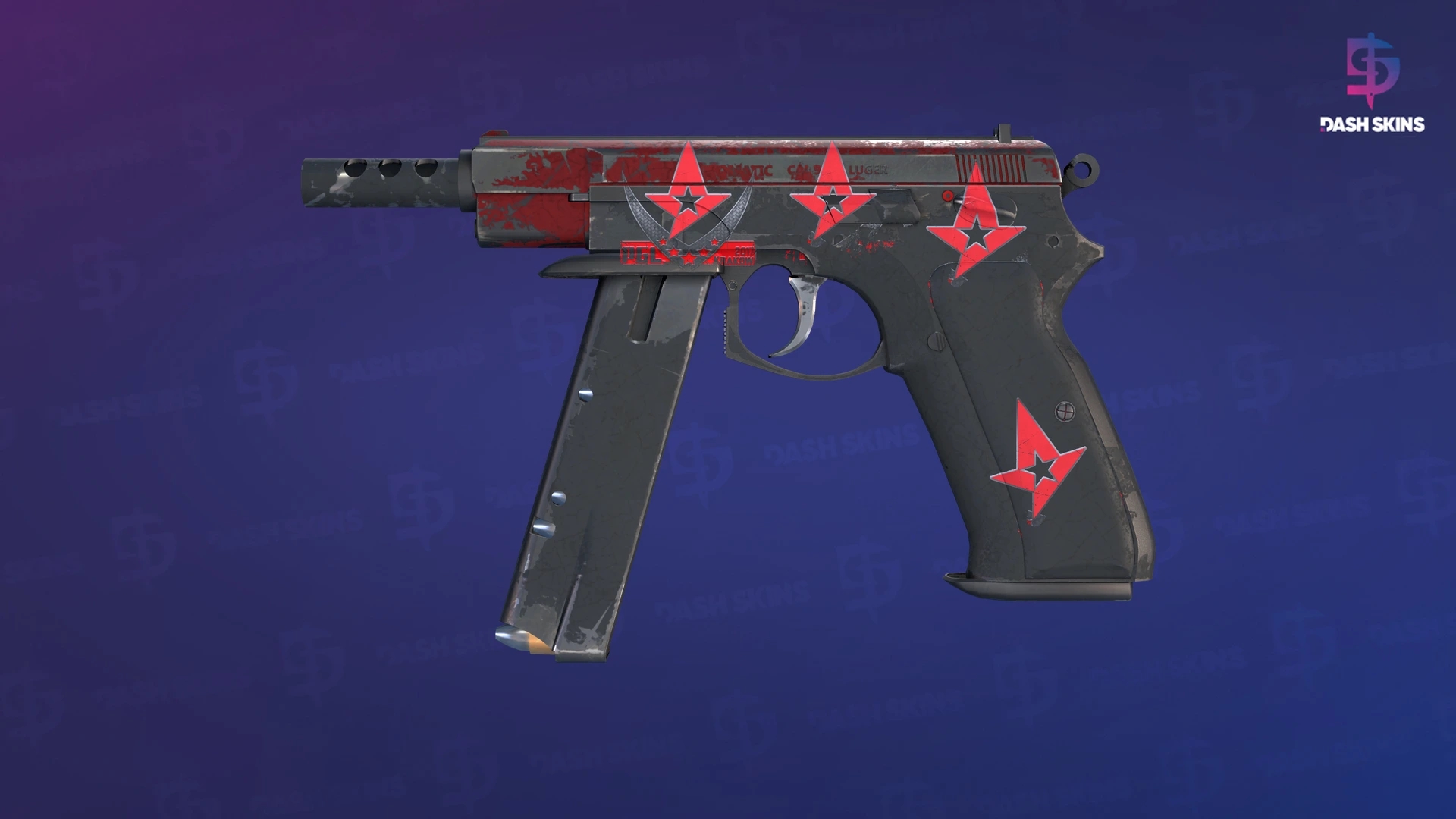 CZ75-Auto | Crimson Web (Battle-Scarred) Screenshot Playside