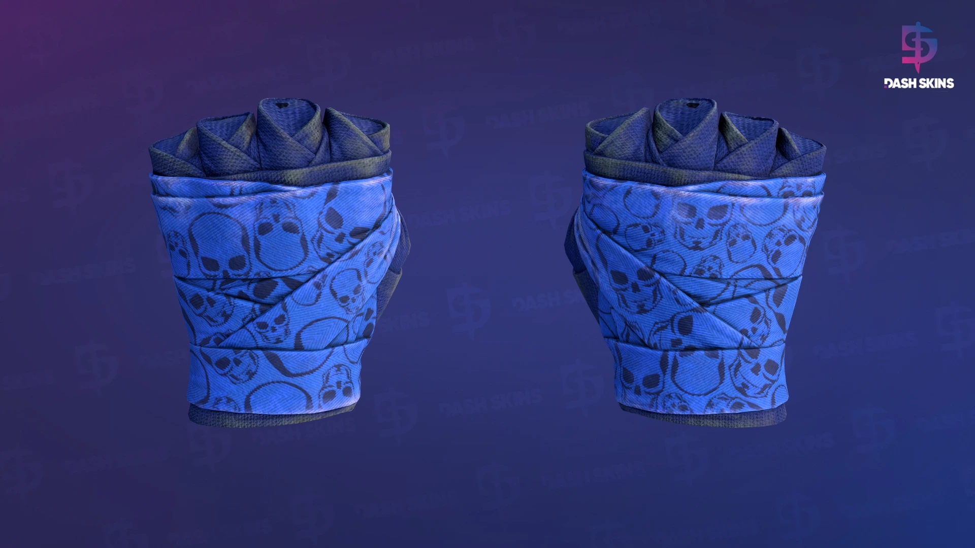 ★ Hand Wraps | Cobalt Skulls (Battle-Scarred) Screenshot Playside