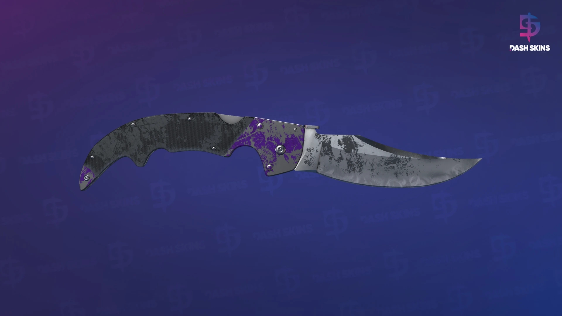 ★ Falchion Knife | Ultraviolet (Battle-Scarred) Screenshot Playside