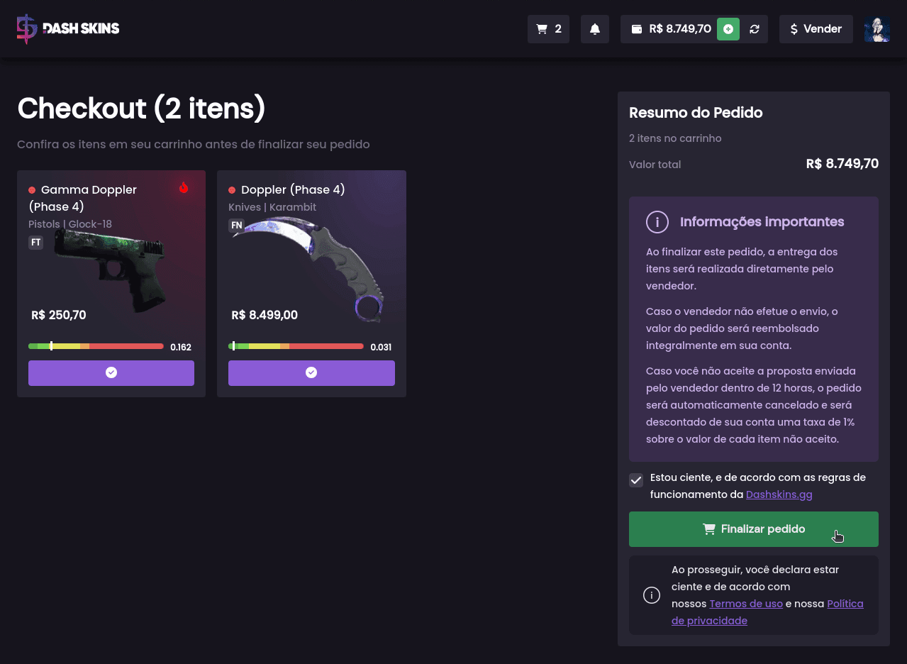 Como comprar itens? E quais as formas de pagamento? - Passo 10 (Desktop)