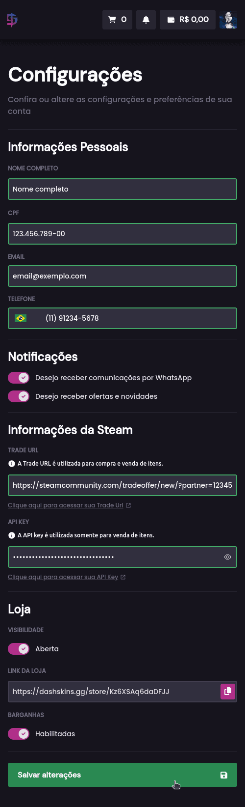Como comprar itens? E quais as formas de pagamento? - Passo 3 (Mobile)