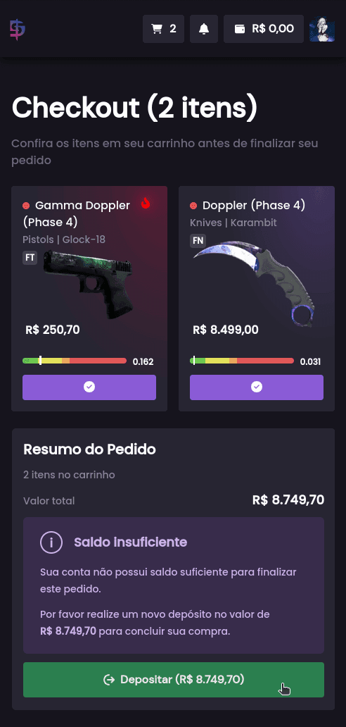 Como comprar itens? E quais as formas de pagamento? - Passo 6 (Mobile)