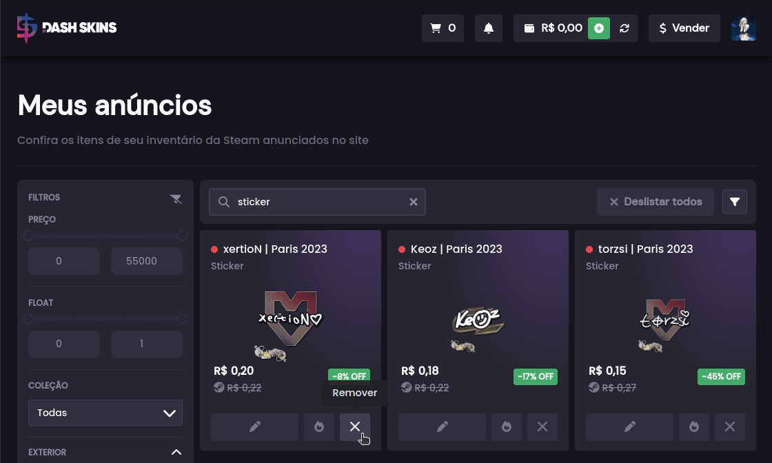 Caso eu realize um anúncio e me arrependa, como faço para desanunciar da plataforma? - Passo 2 (Desktop)