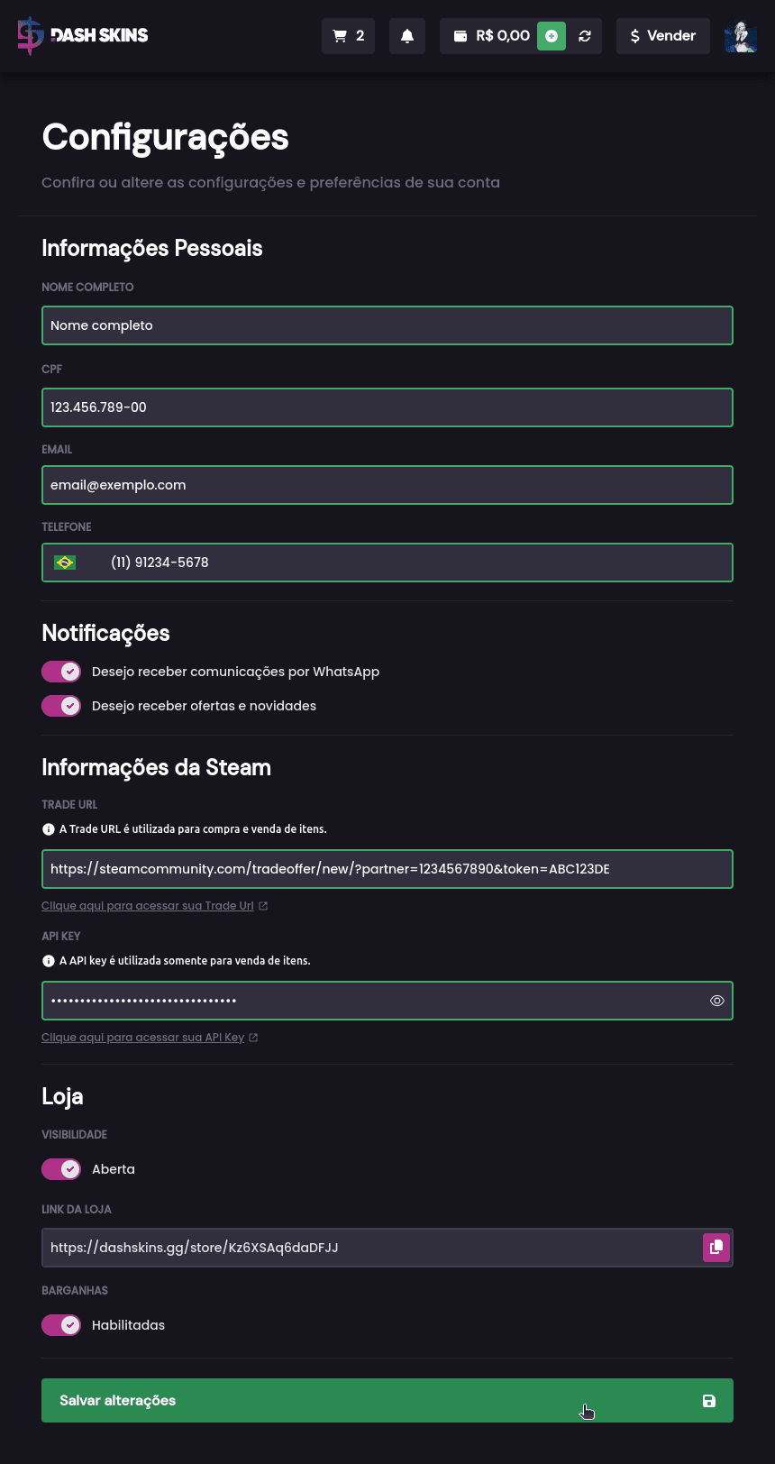 Como faço para vender minhas skins? - Passo 3 (Desktop)
