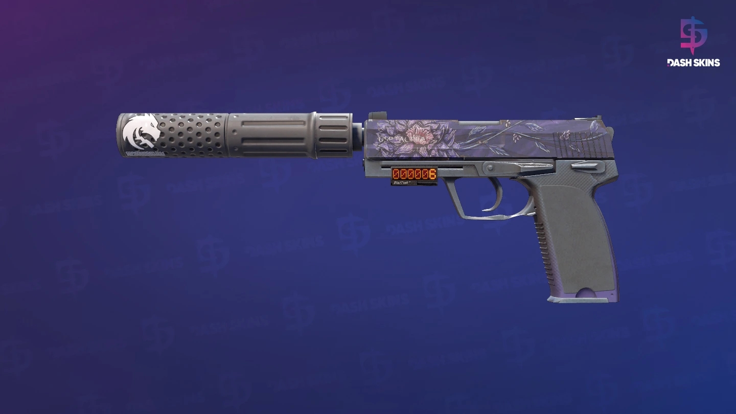 StatTrak™ USP-S | Black Lotus (Well-Worn) Screenshot Playside