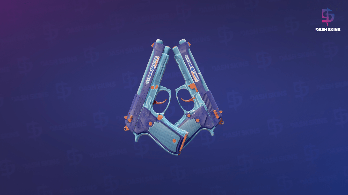 Dual Berettas | Hydro Strike (Well-Worn) Screenshot Playside