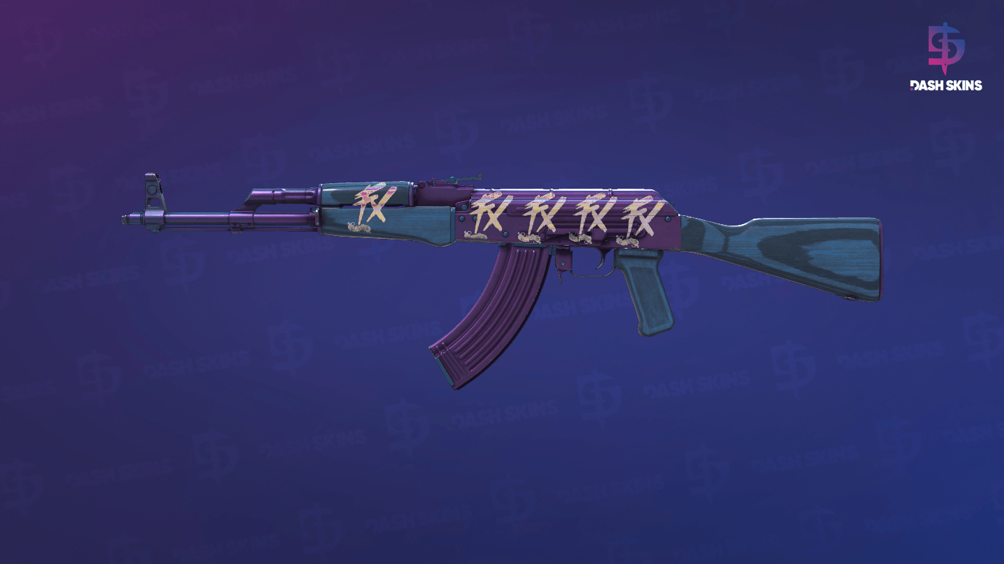 AK-47 | Midnight Laminate (Minimal Wear) Screenshot Playside