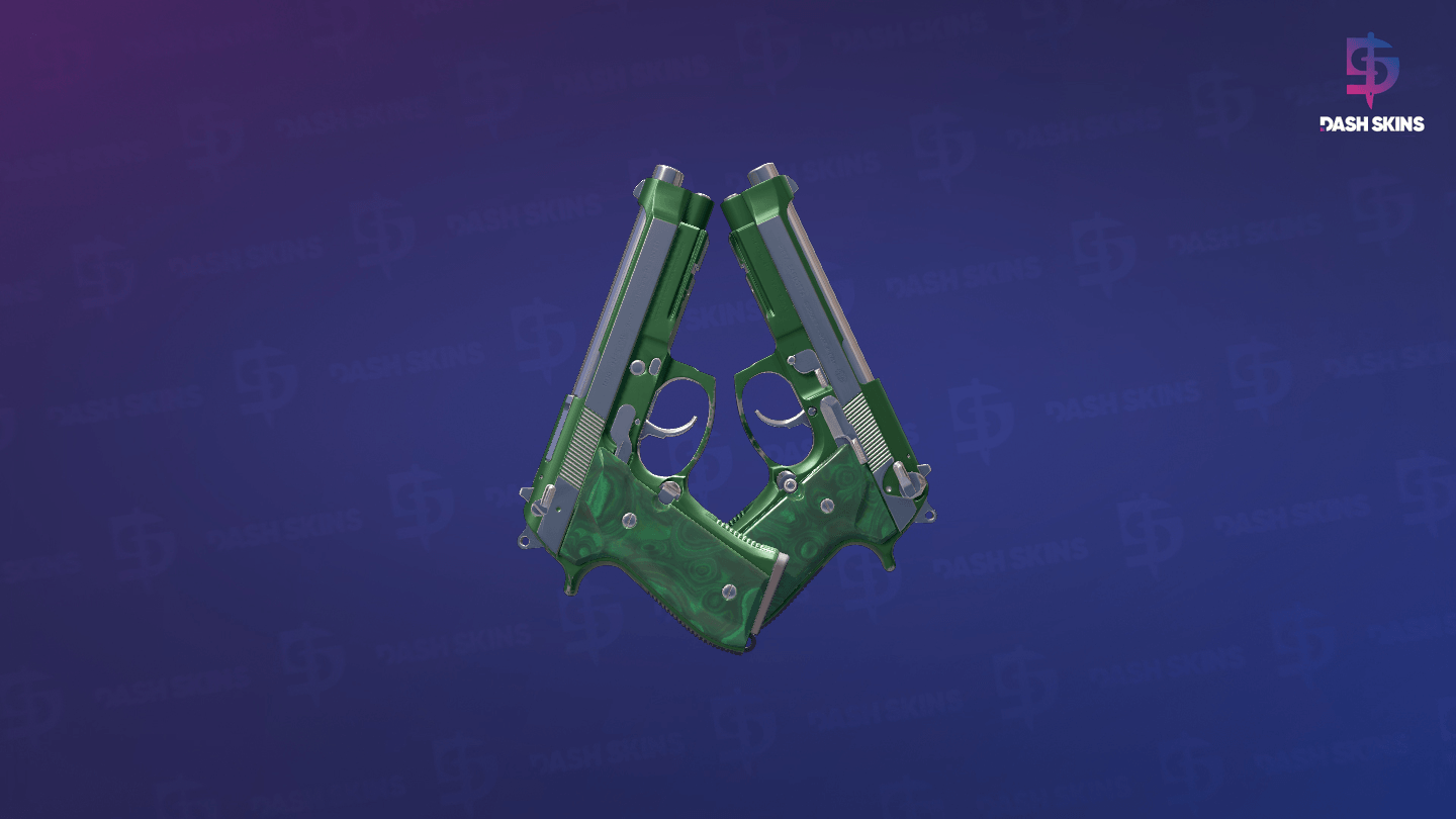 Dual Berettas | Polished Malachite (Factory New) Screenshot Playside