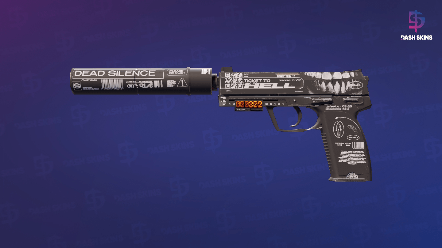 StatTrak™ USP-S | Ticket to Hell (Minimal Wear) Screenshot Playside