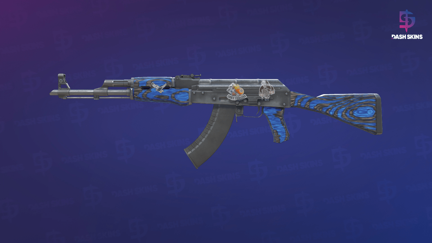 AK-47 | Blue Laminate (Minimal Wear) Screenshot Playside