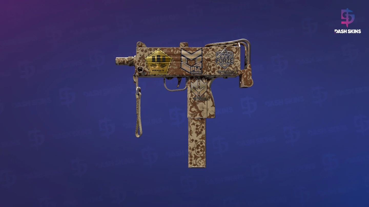 Souvenir MAC-10 | Sienna Damask (Minimal Wear) Screenshot Playside