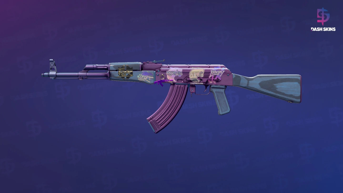 AK-47 | Midnight Laminate (Minimal Wear) Screenshot Playside
