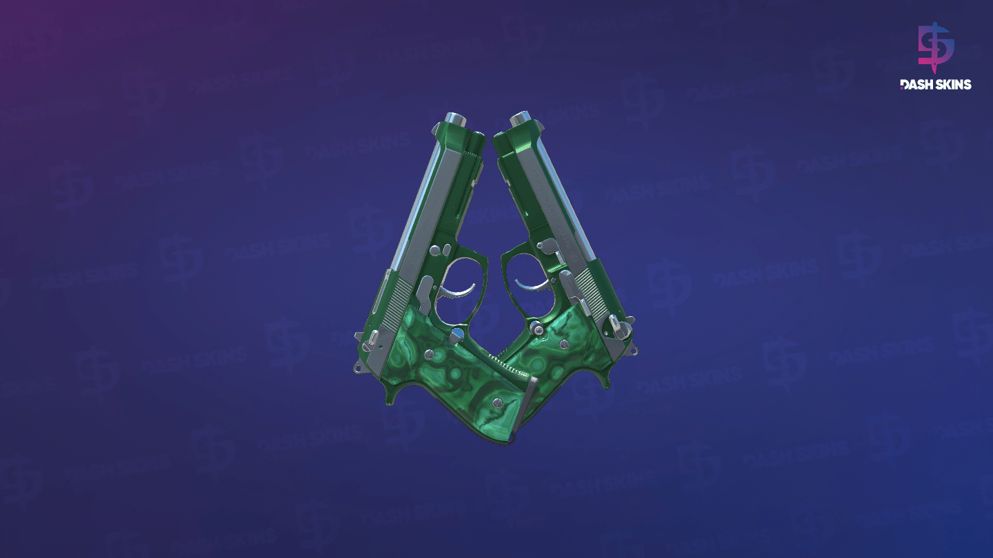 Dual Berettas | Polished Malachite (Factory New) Screenshot Playside