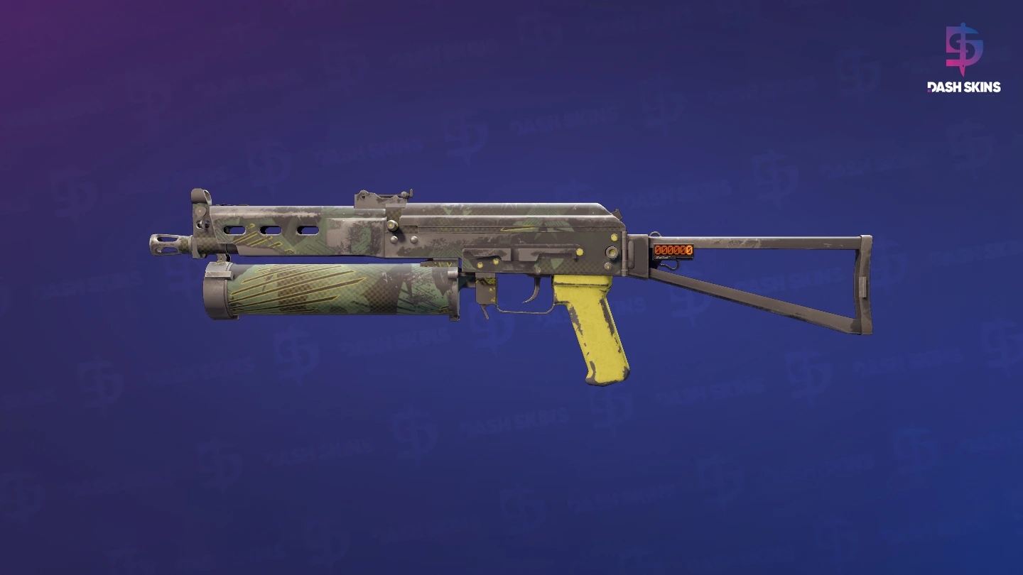 StatTrak™ PP-Bizon | Jungle Slipstream (Well-Worn) Screenshot Playside