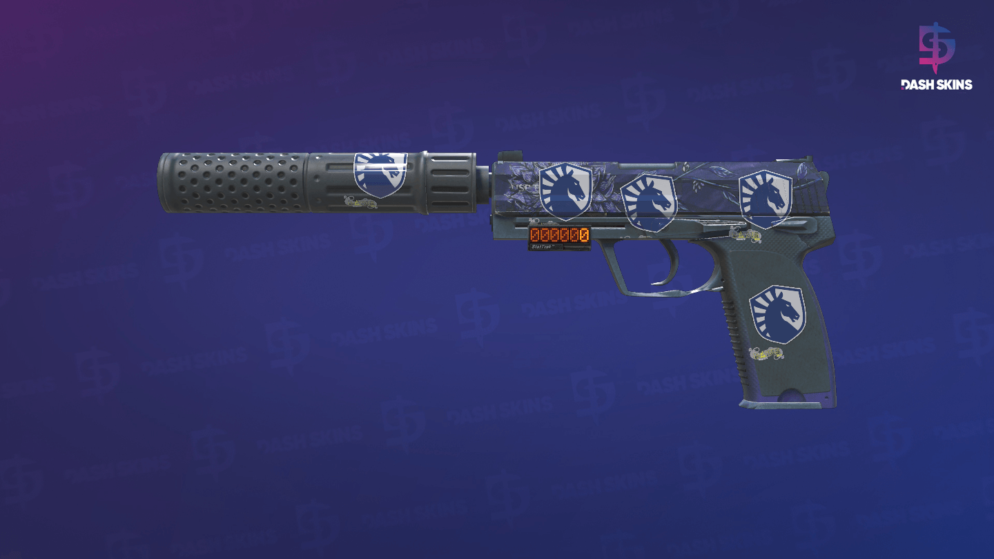 StatTrak™ USP-S | Black Lotus (Well-Worn) Screenshot Playside