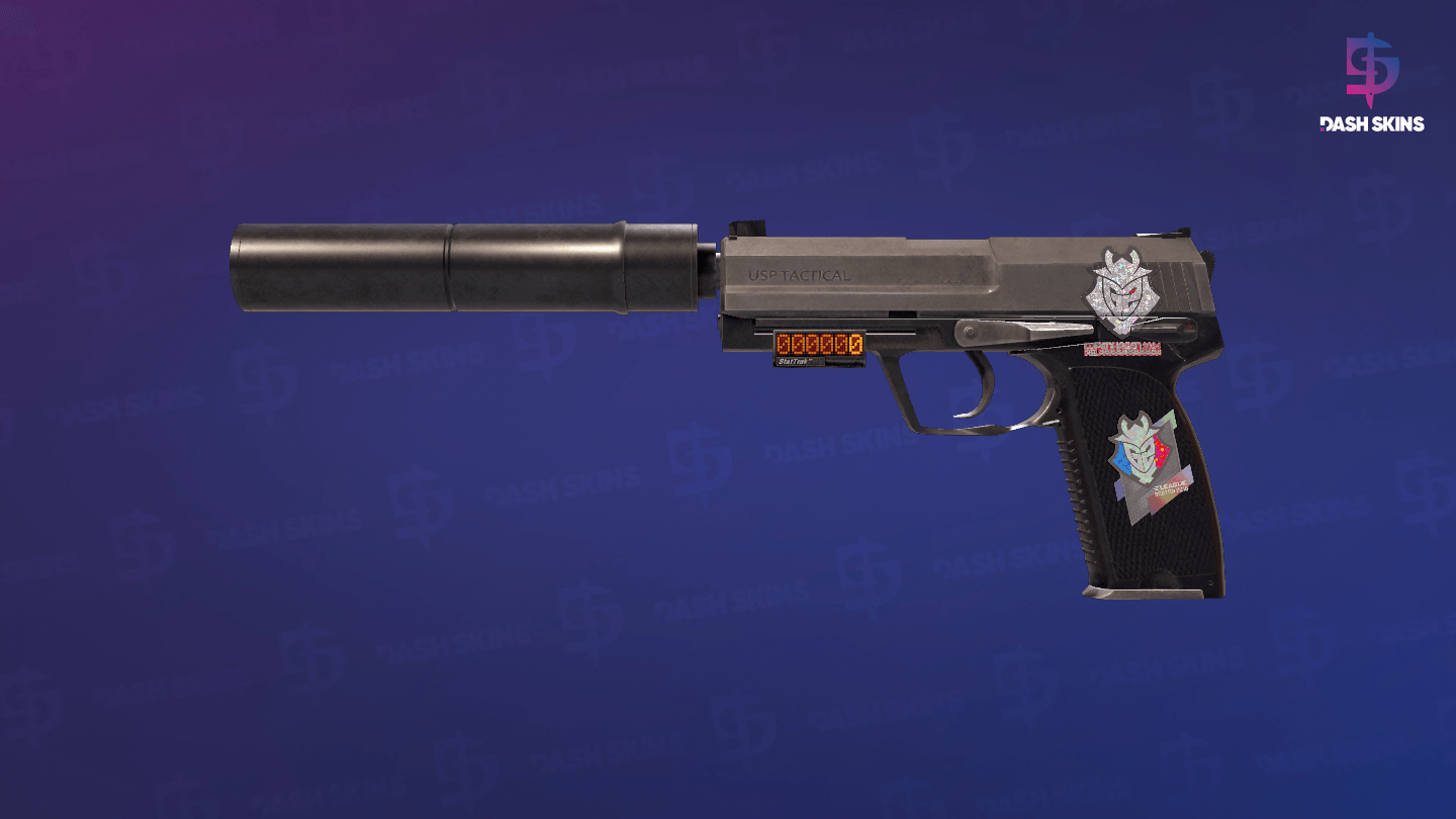 StatTrak™ USP-S | Stainless (Battle-Scarred) Screenshot Playside