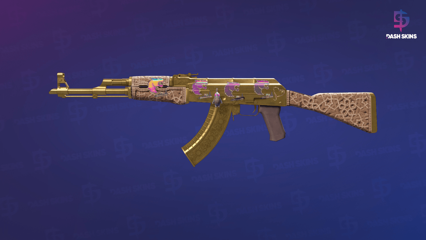 AK-47 | Gold Arabesque (Field-Tested) Screenshot Playside