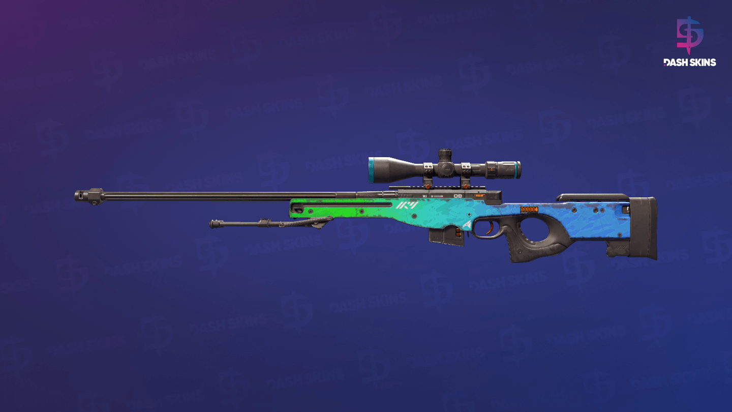 StatTrak™ AWP | Ice Coaled (Well-Worn) Screenshot Playside