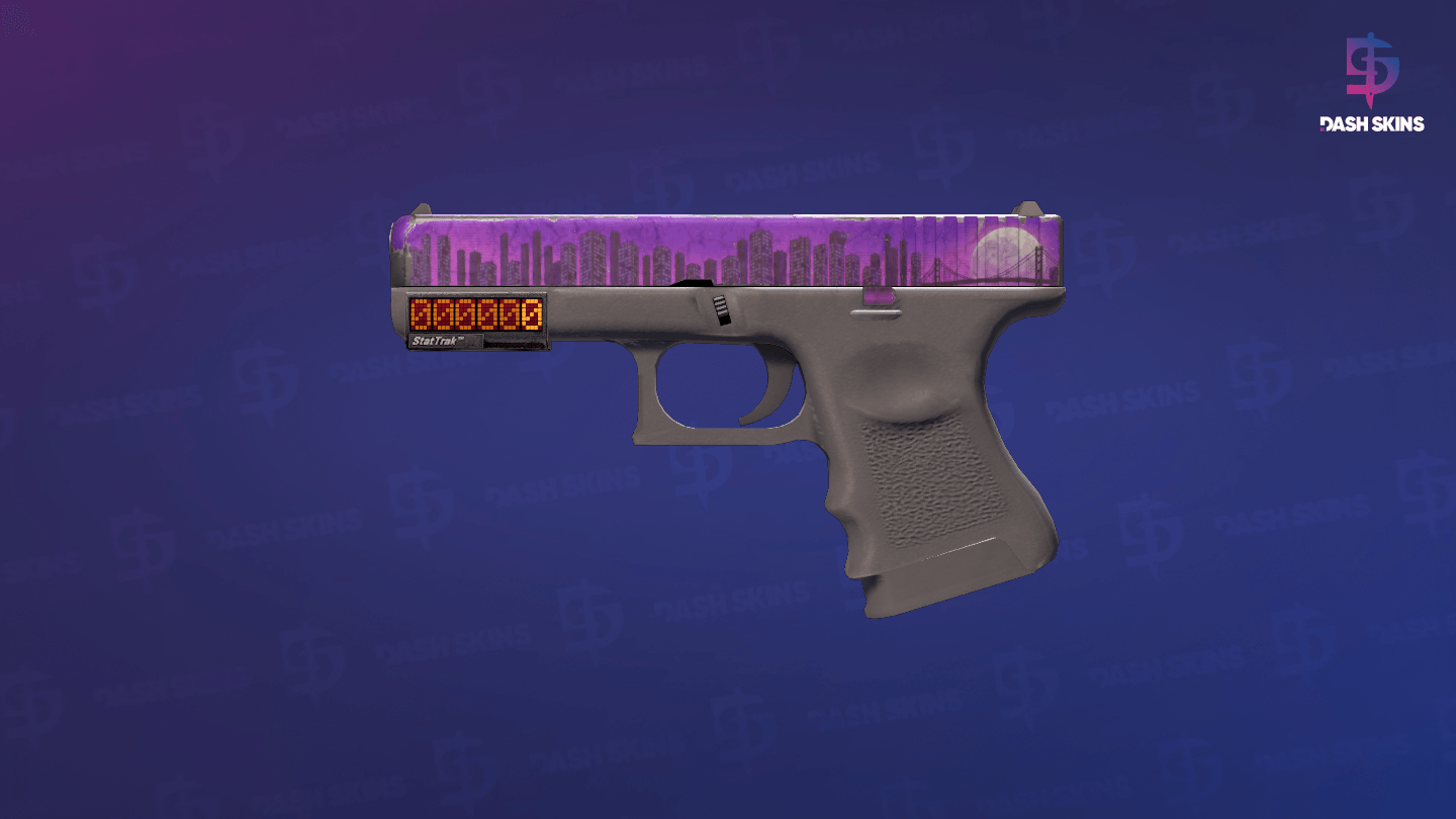 StatTrak™ Glock-18 | Moonrise (Well-Worn) Screenshot Playside