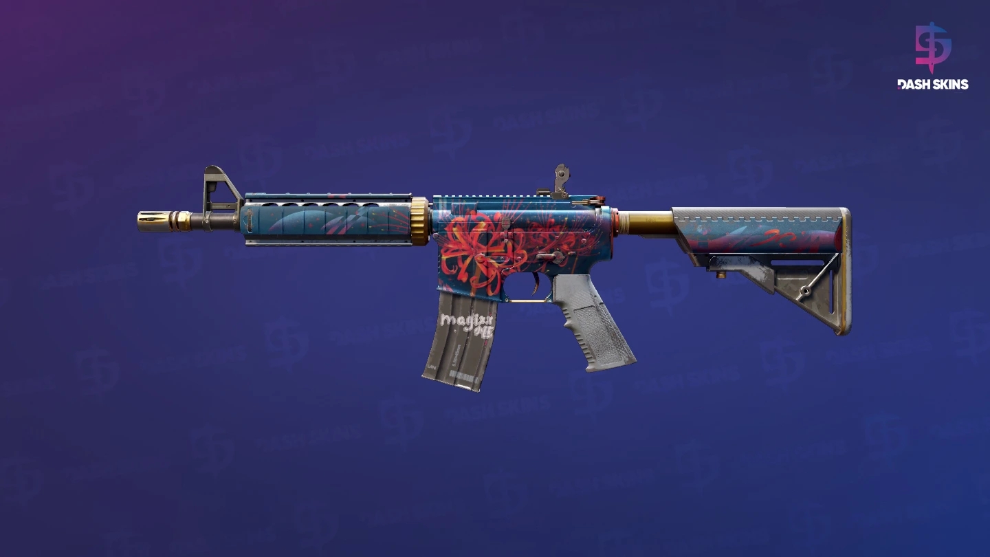 M4A4 | Spider Lily (Well-Worn) Screenshot Playside