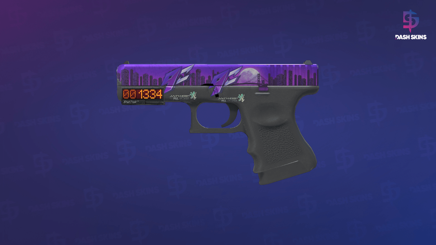 StatTrak™ Glock-18 | Moonrise (Minimal Wear) Screenshot Playside