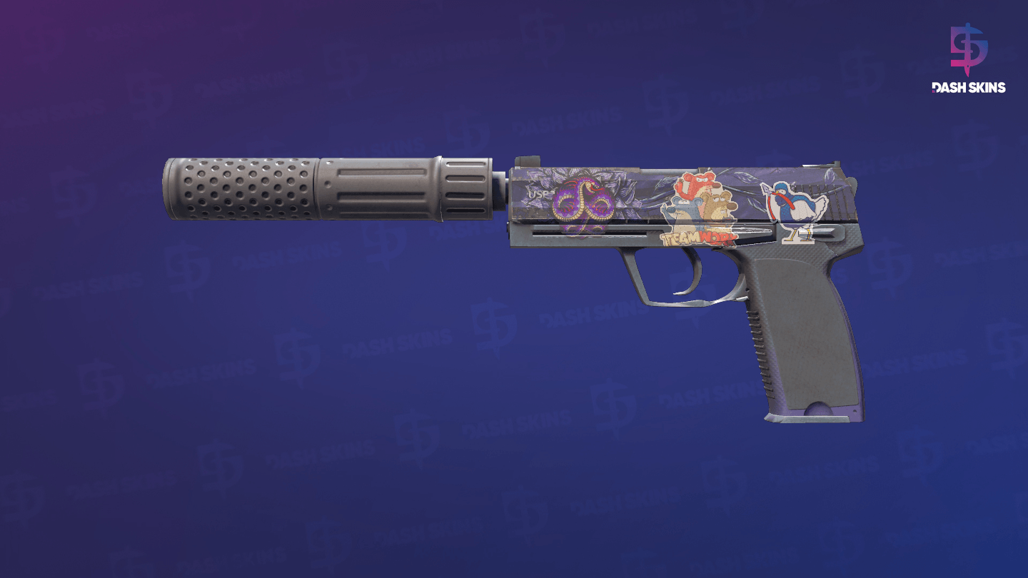 USP-S | Black Lotus (Battle-Scarred) Screenshot Playside