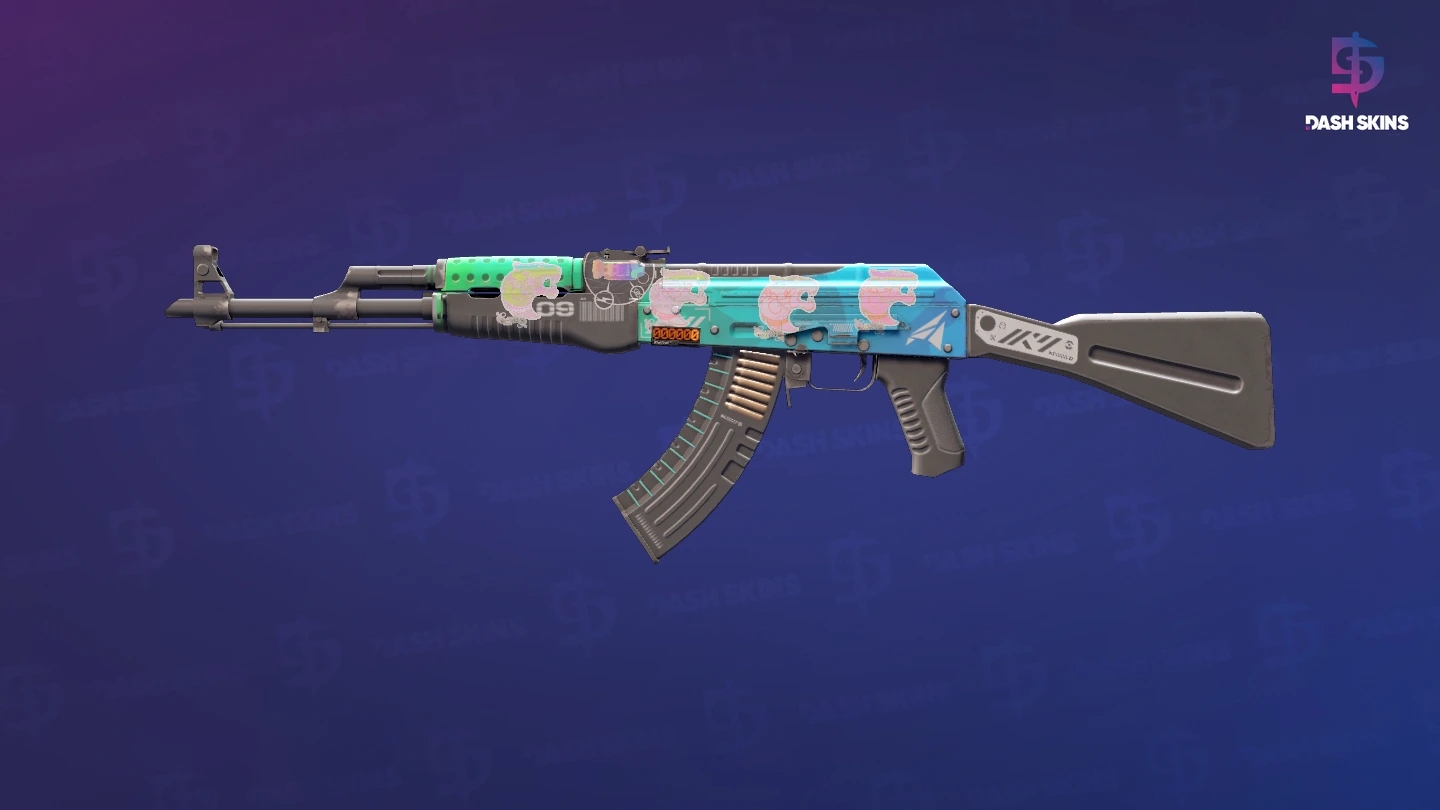 StatTrak™ AK-47 | Ice Coaled (Field-Tested) Screenshot Playside