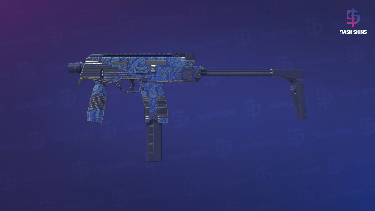 MP9 | Cobalt Paisley (Minimal Wear) Screenshot Playside